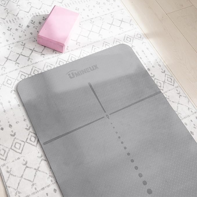 UMINEUX Yoga Mat Extra Thick 1/3'' & 2/5" Non Slip Yoga Mats for Women Eco Friendly TPE Fitness Exercise Mat with Carrying Sling & Storage Bag