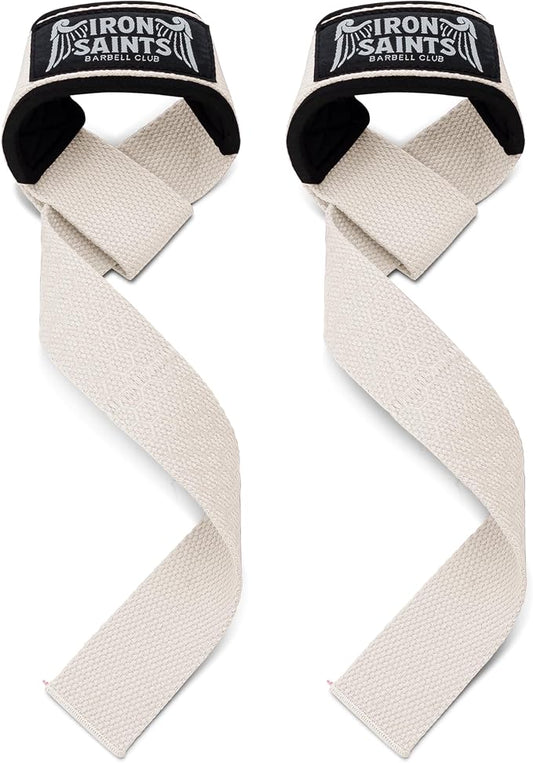 — Padded Weightlifting Wrist Straps — Silicone Grip Lifting Straps for Deadlifts, Powerlifting, Bodybuilding & Strength Training — Cotton Deadlift Straps for Men & Women (Pair)
