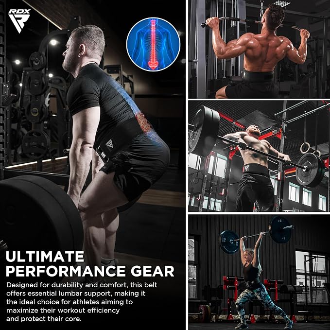 RDX Weight Lifting Belt - AUTO LOCK 4” Premium Adjustable Gym Belt for Olympic Cross Training - Support for Men Women Functional Fitness Workout - WOD Powerlifting Bodybuilding Weightlifting Deadlift
