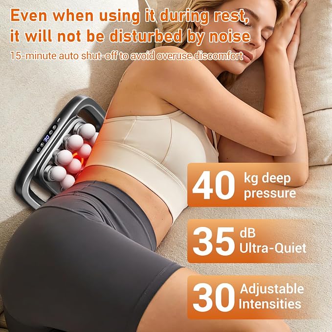 Gurui 16-Head Massage Gun Set for Deep Tissue Massage | Neck Massager, Back Shoulder Leg Massage, Multiple Attachments, Cordless Design, Adjustable Intensity, Full Body Use