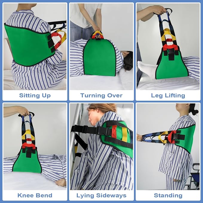 Transfer Sling, Transfer Belt for Elderly, Gait Belts for Seniors | Heavy Duty Patient Lift Belt,Mobility Standing&Lifting Aid for Disabled,Elderly,Injured-Safely Move from Bed and Wheelchair