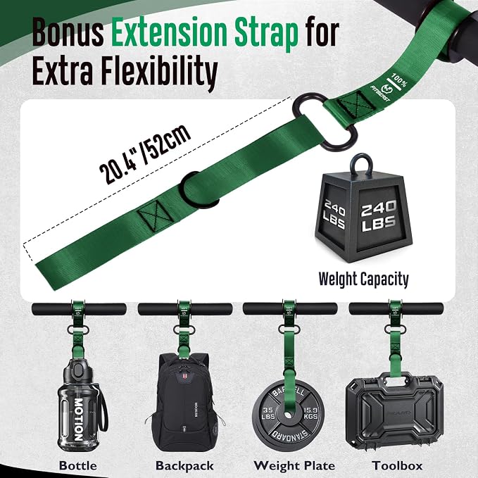 FitBeast Forearm Strengthener & Forearm Exerciser, Wrist Roller | Forearm strength trainer with thick handle and adjustable strap. Ideal for grip strength, muscle building and rehabilitation.