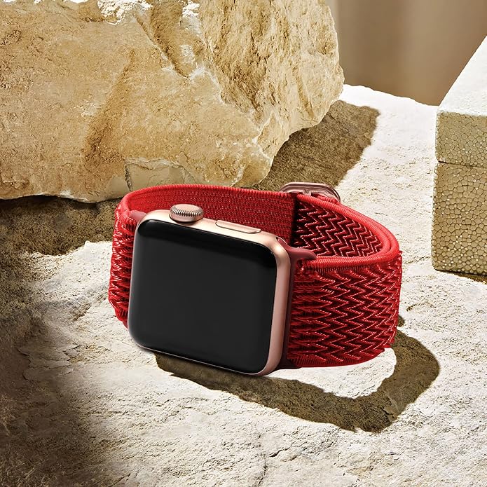 Lerobo Stretchy Nylon Solo Loop Band, Compatible with Apple Watch Series 11 10 9 8 7 6 5 4 3 SE3/2/1 Ultra3/2/1, Adjustable Strap for iwatch Band 44mm 45mm 46mm 49mm 42mm 40mm 41mm 38mm for Women Men