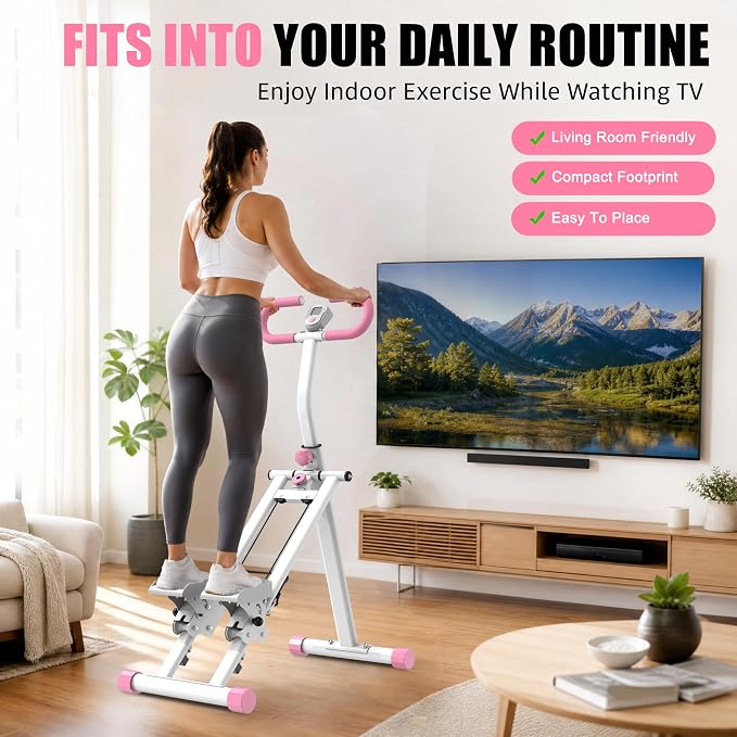 Stair Stepper for Home-Upgrade Vertical Climber Workout Machine for Full-Body Exercise Climber Fitness Equipment with Stable Frame Adjustable Handlebar