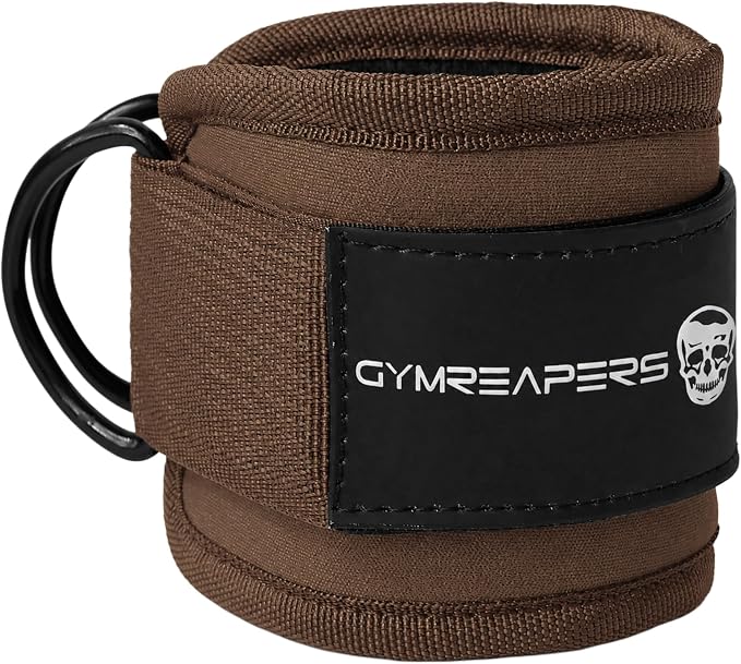 Gymreapers Ankle Straps For Cable Machine Kickbacks, Glute Workouts, Lower Body Exercises - Adjustable Leg Straps with Neoprene Padding