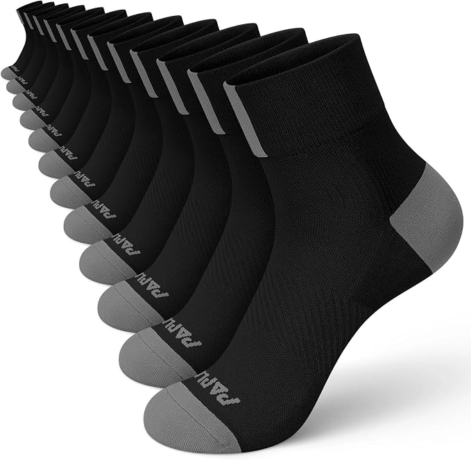 Ankle Compression Socks for Women 6 Pairs, Running Socks with Arch Support | Moisture Wicking Cushioned Plantar Fasciitis Socks for Walking, Jogging, Climbing, Tennis, Golf, Fitness and Everyday Use