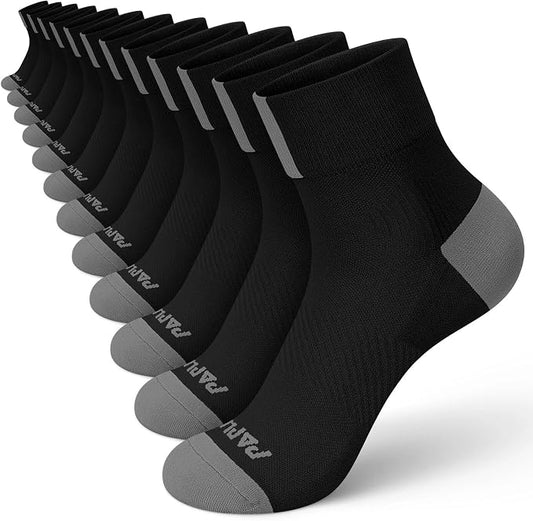 Ankle Compression Socks for Women 6 Pairs, Running Socks with Arch Support | Moisture Wicking Cushioned Plantar Fasciitis Socks for Walking, Jogging, Climbing, Tennis, Golf, Fitness and Everyday Use