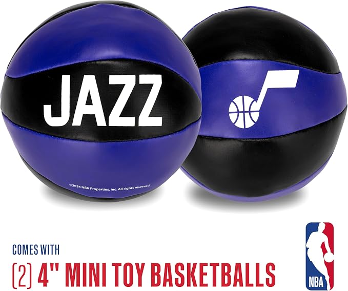 Franklin Sports NBA Toy Basketballs - 2 Pack of Kids Soft Mini Basketballs for Over The Door + Indoor Hoops - NBA Fan Shop