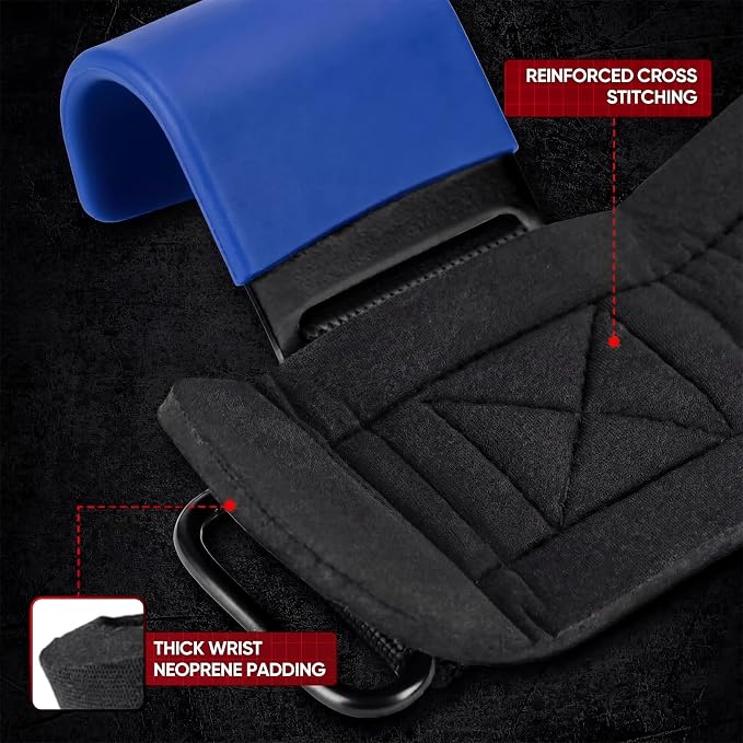 JUPITER Weight Lifting Grips (Pair), Wrist Support for Heavy Lifting, Deadlifts, Pull Ups, Powerlifting & Gym Workouts