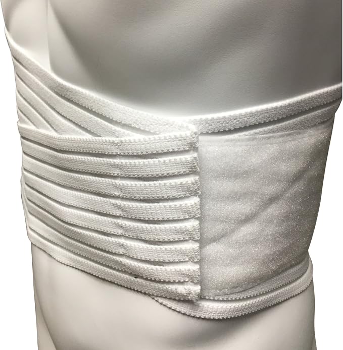 OTC Lumbosacral Support, 7-inch Lower Back, Lightweight Compression, Elastic, White, Large