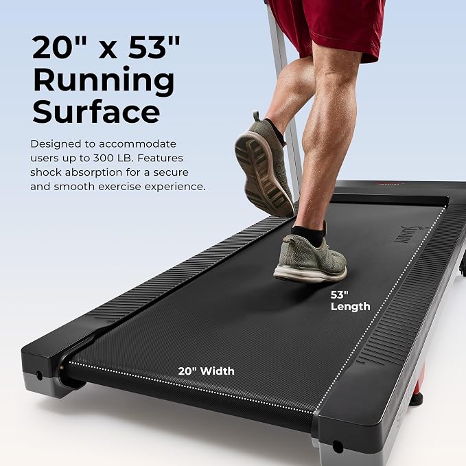 Sunny Health & Fitness Fully Assembled Auto Incline Treadmill for Home Gym
