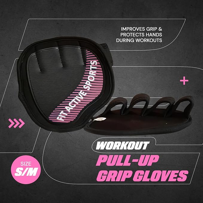 Workout Gloves for Gym - Durable Gym Grips, & Grip Pads - Rubber Padding to Avoid Calluses - Suits Men & Women