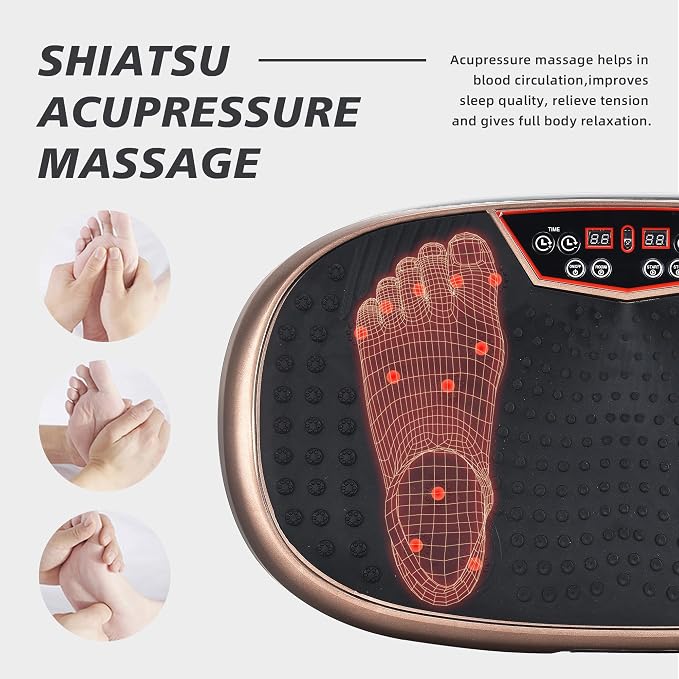 FitMaxx 3D XL Vibration Plate Exercise Machine - Whole Body Workout Vibration Platform w/Loop Bands - Lymphatic Drainage Machine for Weight Loss, Shaping, Recovery