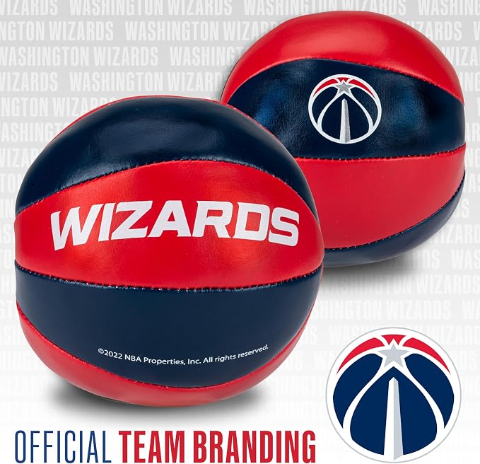 Franklin Sports NBA Toy Basketballs - 2 Pack of Kids Soft Mini Basketballs for Over The Door + Indoor Hoops - NBA Fan Shop
