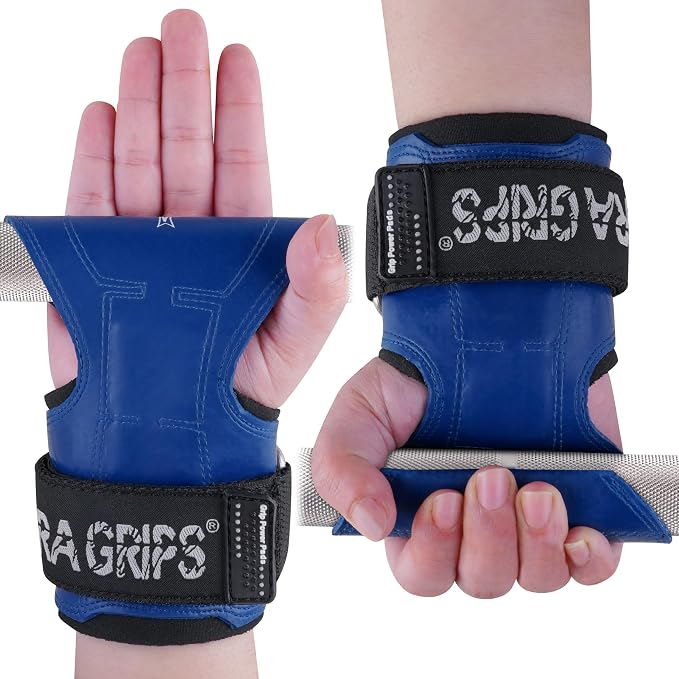 Cobra Grips Weight Lifting Gloves with Adjustable Neoprene Padded Wrist Wraps - Heavy Duty Alternative to Power Lifting Hooks for Deadlifts
