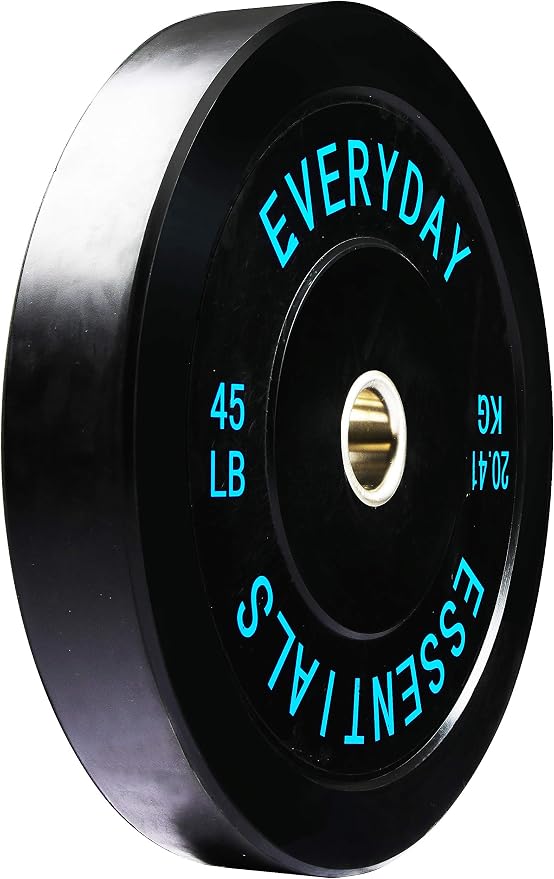 BalanceFrom Olympic Rubber Bumper Weight Plate Set with Steel Hub Inserts – 2-Inch Hole Plates for Strength Training, Powerlifting, and Weightlifting at Home, Garage, or Commercial Gym