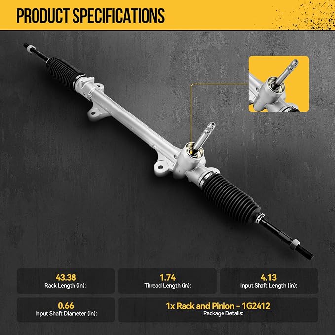 KAC Electronic Steering Rack and Pinion Replacement for Kia Forte 2014-2018 All Models, Forte 5 2014-2016 2018 2.0L, Rack and Pinion Replace 1G-2412