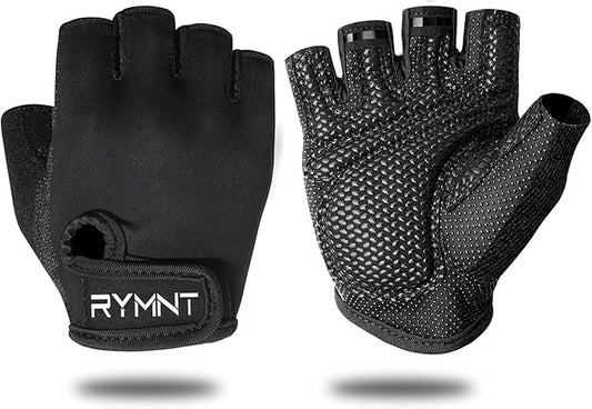 Workout Gloves for Women Men, Weight Lifting Gloves Padded, Full Palm Grip | Gym Grip Gloves for Weightlifting, Rowing, Exercise, Cycling, Dumbbells, Kettlebells, Home Work Out Equipment, Half-finger