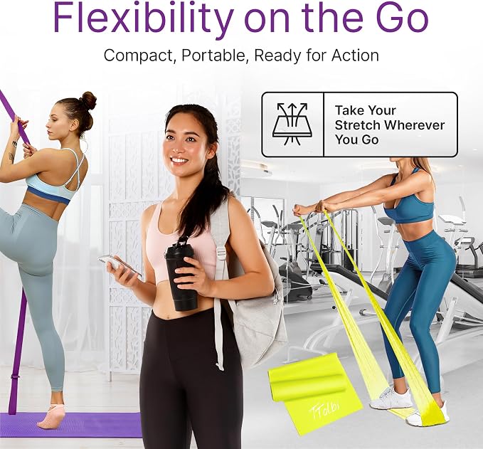Leg Stretcher Strap with Door Anchor and Resistance Band, Splits Trainer | Home Flexibility Trainer for Splits, Ballet, Dance, Cheer, Yoga, Gymnastics, Pole and Taekwondo, Kids to Adults, All Levels