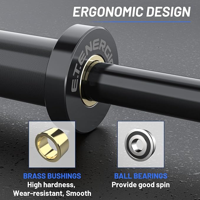 4FT Chrome Steel Olympic Barbell, 500LB | 20LB compact bar with 28mm knurled grip, bearing sleeves, 7.6-inch loadable length, and 2-inch plate fit