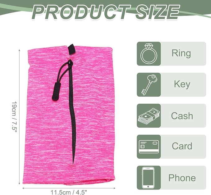 Running Armband Sleeve, Running Armband Phone Holder Elastic Universal Lightweight Cell Phone Arm Band with Zipper S & Pink - Fit for (Hiking/Cycling/Exercise Workout)