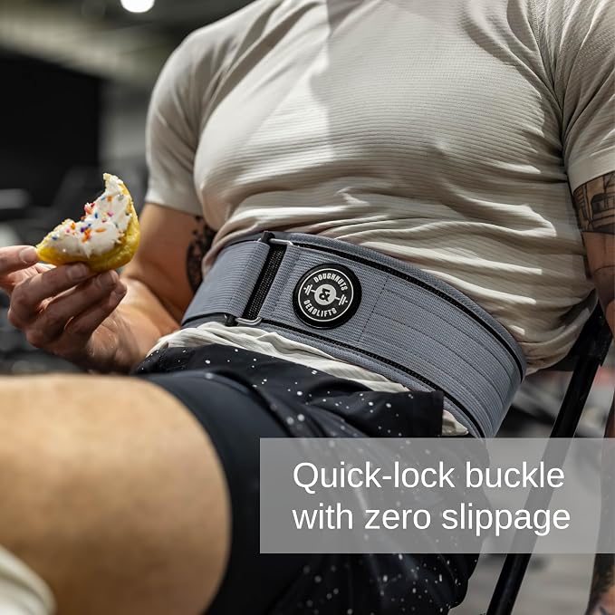 Weight Lifting Belt for Squats, Weightlifting Belt for Deadlifts - 4in Back Support for Bodybuilding | Powerlifting, Locking Metal Buckle, Weight Lifting Belts for Men - Quick Locking