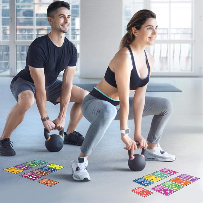 Stack 52 Kettlebell Mega Pack Exercise Card Workout Game | Video Instructions Included. Learn Kettle Bell Moves and Conditioning Drills. Home Fitness Training Program.