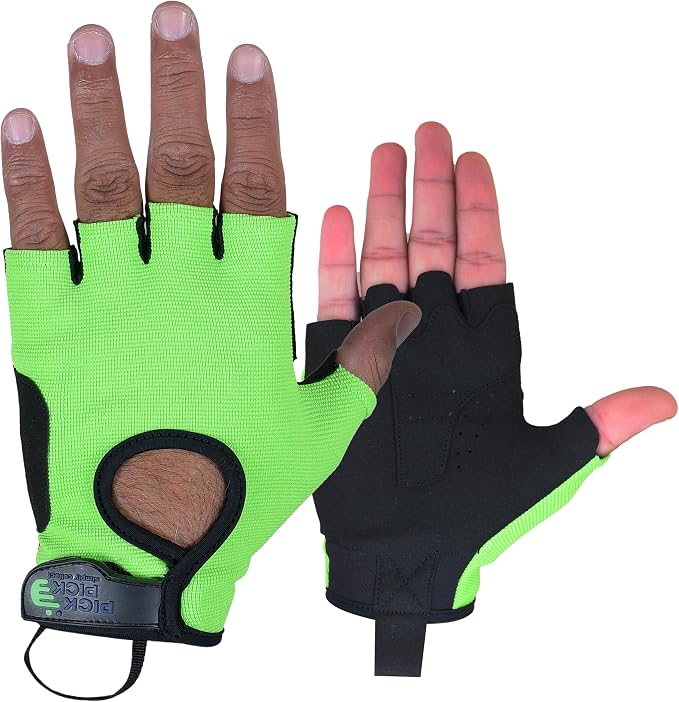 Breathable Anti-Slip Cycling, Gym & Outdoor Work Gloves with Adjustable Wrist Support, Fingerless Garden Gloves Women Weight Lifting Gloves Men Gym
