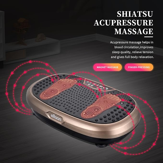 FitMaxx 3D XL Vibration Plate Exercise Machine - Whole Body Workout Vibration Platform w/Loop Bands - Lymphatic Drainage Machine for Weight Loss, Shaping, Recovery