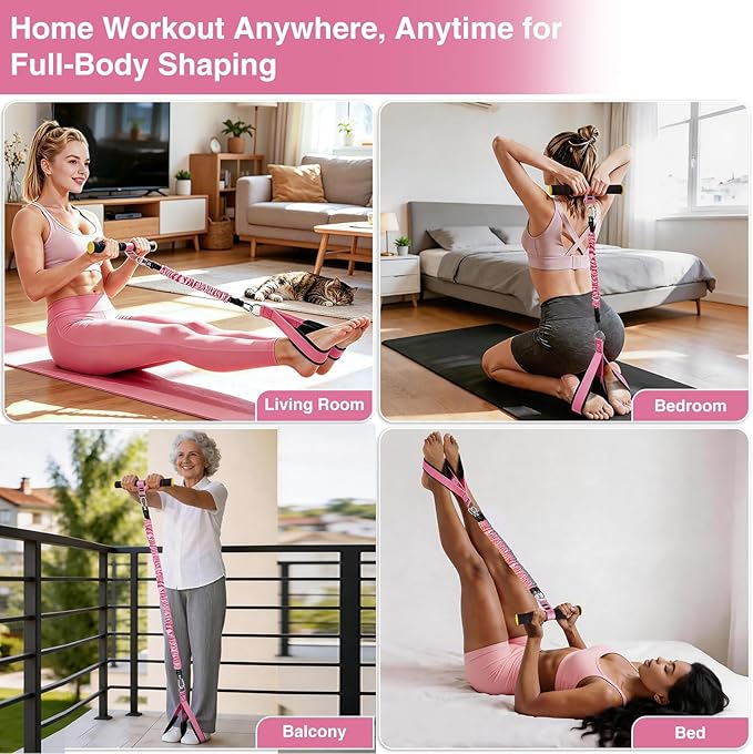 Durable Comfortable Padded Handle Adjustable Pedal Resistance Band 20-40LBS for Full Body Workout