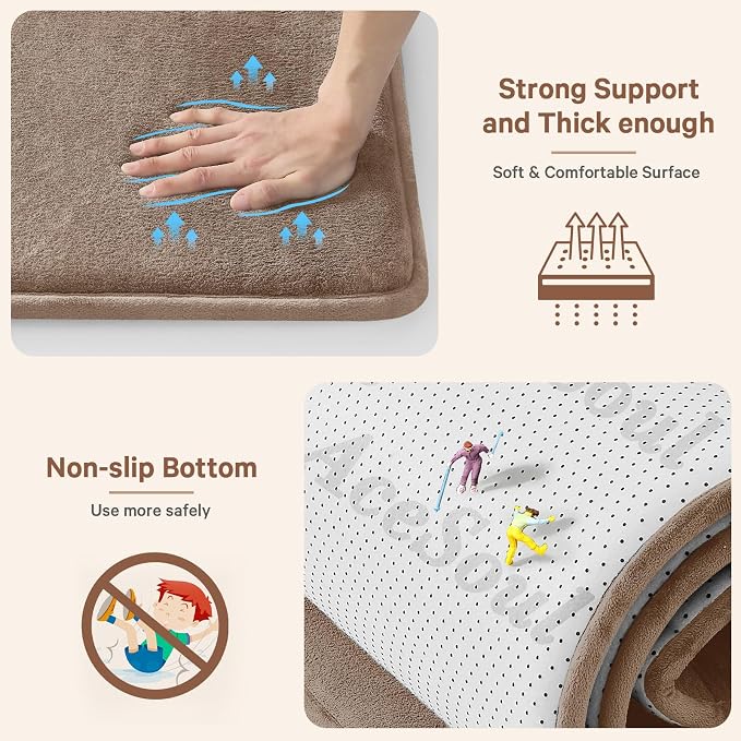 Baby Play Mat for Floor,Ultra Thick Elastic Foam 71"x79" Playmat Tummy Time Muscle Crawling Exercise Activity Cushion Gym Mat Nursery Playroom Area Kids Rug for Babies, Toddlers,Infants,Camel