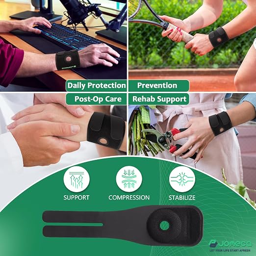 TFCC Wrist Brace for TFCC Tear for Right and Left Hands Built-in O-Shaped Pad Wrist Support for Ulnar Sided Pain, Weak Grip, Workouts & Recovery (Pair)
