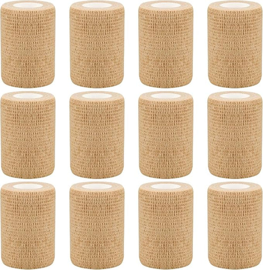 6pcs 2in Self Adhesive Bandage Wraps, 12 Colors, 5 Yard Wraps for Sports
