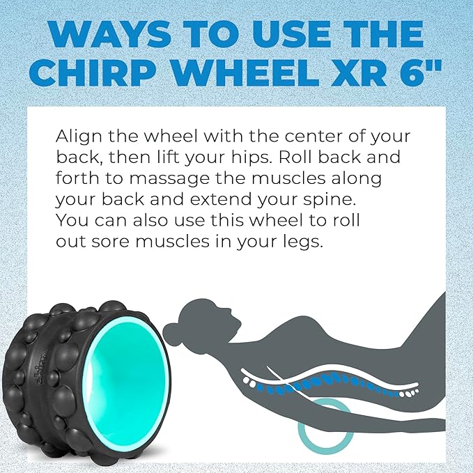Chirp Wheel XR 6" Knot Kneader Back Roller for Deep Tissue Relief, Mint | Knot Kneader Back Roller, Shiatsu Foam Roller for Deep Muscle Knots, Trigger Point Back Massager, 6 Inch