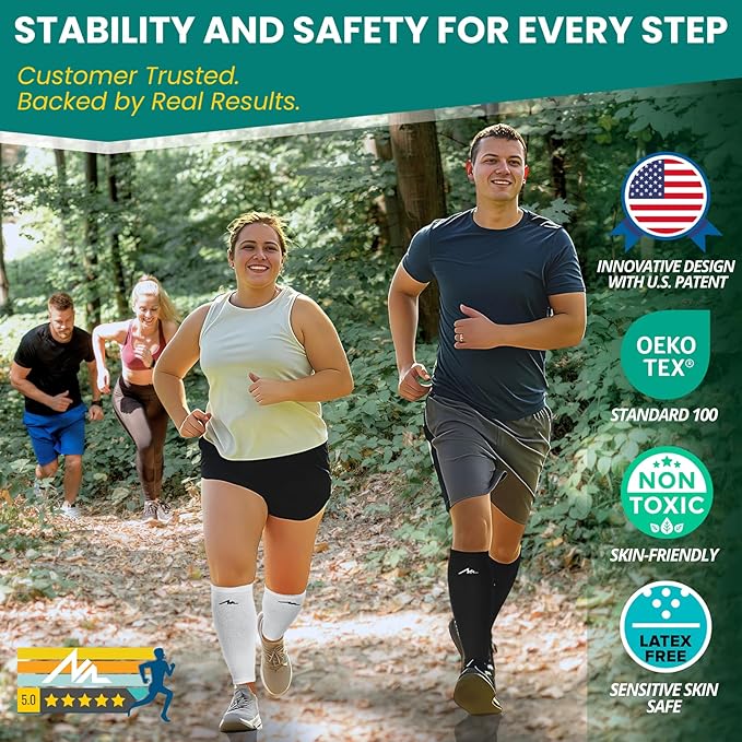 NEWZILL Compression Calf Sleeves (20-30mmHg) for Men & Women Perfect Option to Compression Socks for Running Travel Nursing