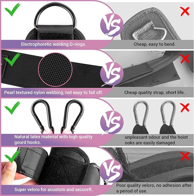 Ankle Resistance Bands with Cuffs, Leg Exercise Equipment with Poster | Ankle Bands for Working Out, Kickbacks Hip, Leg Glute, Resistance Workout Equipment for Women