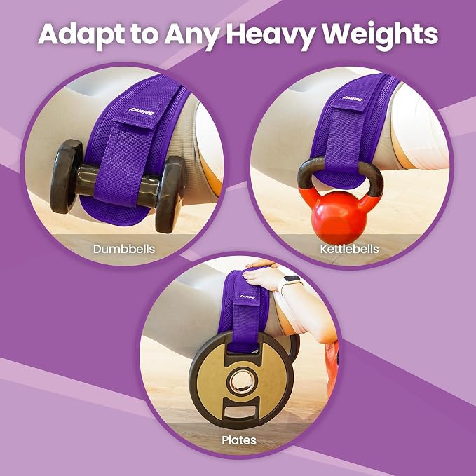 Hip Thrust Belt, Balency Hip Thrust Belt for Dumbbells Heavy, Booty Belt for Hip Thrust, Slip-Resistant Padding Hip Thrusts Belt for Gym or Home Workouts, Hip Thrust Band for Dumbbell Kettlebell Plate