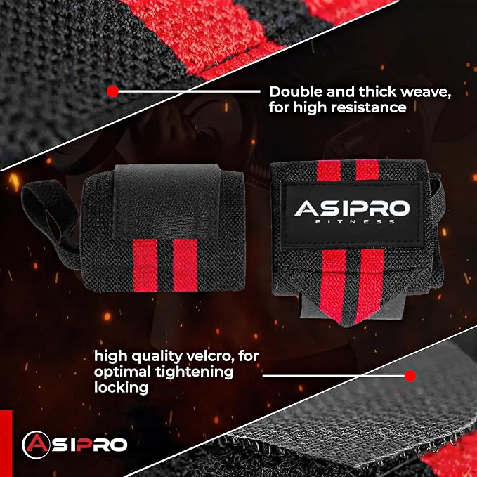 Wrist Wraps for Weightlifting 18" Wrist Straps for Weightlifting Weight Lifting Wrist Wraps for Men & Women, Muñequeras para Gym Wrist Support for Working Out, Gym Wrist Wraps for Powerlifting