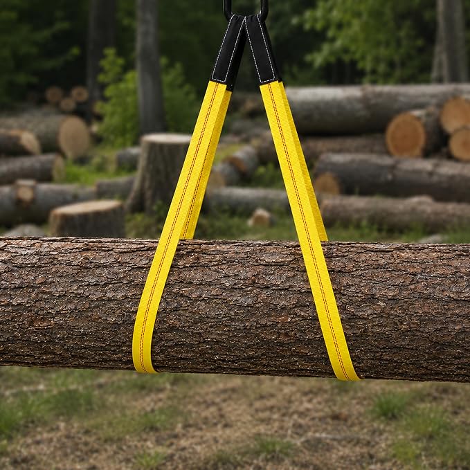 4-Pack 2" x6.5ft Lift Sling Web Straps Heavy Duty Polyester | 13,000lbs capacity. Feature abrasion resistant wear guard ends. Ideal for lifting furniture, appliances & heavy loads.