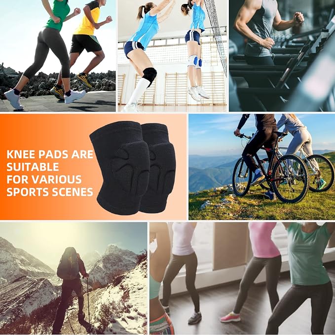 Volleyball Knee Pads for Dancers, Soft Breathable Knee Pads for Men Women Kids Knees Protective, Knee Brace for Volleyball Football Dance Yoga Tennis Running Cycling Workout Climbing