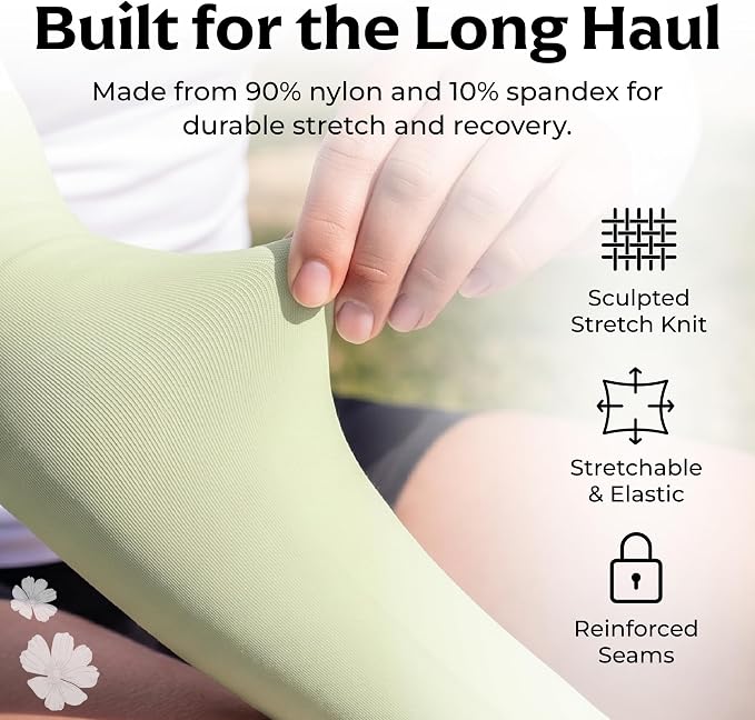 SportsTrail Cooling Arm Sleeves for Men & Women – Breathable, UV Sun Protection, Sports Arm Sleeves for Women, Men & Youth