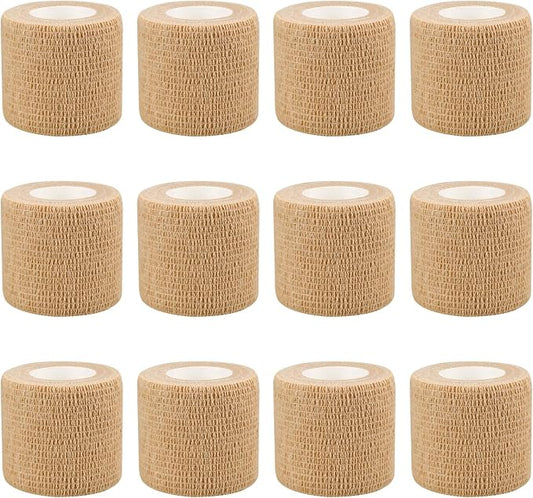 6pcs 2in Self Adhesive Bandage Wraps, 12 Colors, 5 Yard Wraps for Sports