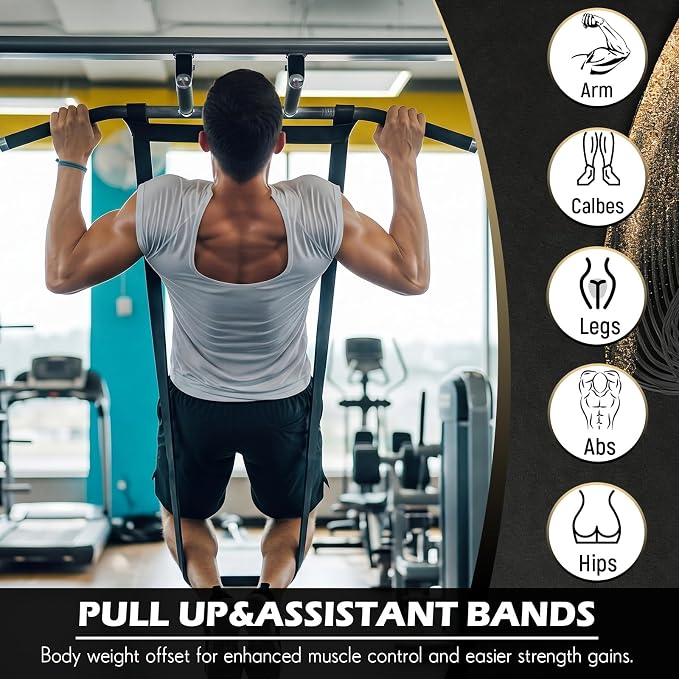Seenelling Resistance Bands for Exercise Working Out, Pull-Up Assistance Full-Body Training Bands for Women Men Home Workouts, Physical Strength Training