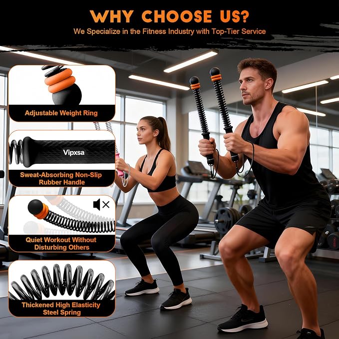 Adjustable Weights Cordless Battle Ropes,Portable Ropeless Battle Ropes for Home Gym with Storage Bag, Weighted Exercise Equipment for Low-Impact Workout, Strength & HIIT, for Men & Women