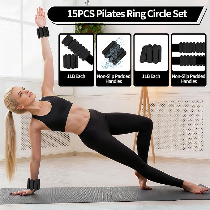 DICYWUDI Fabric Resistance Bands for Working Out, 6Pack Non-Slip Exercise Bands for Women and Men, Fabric Booty Bands for Home, Fitness, Pilates, Stretching