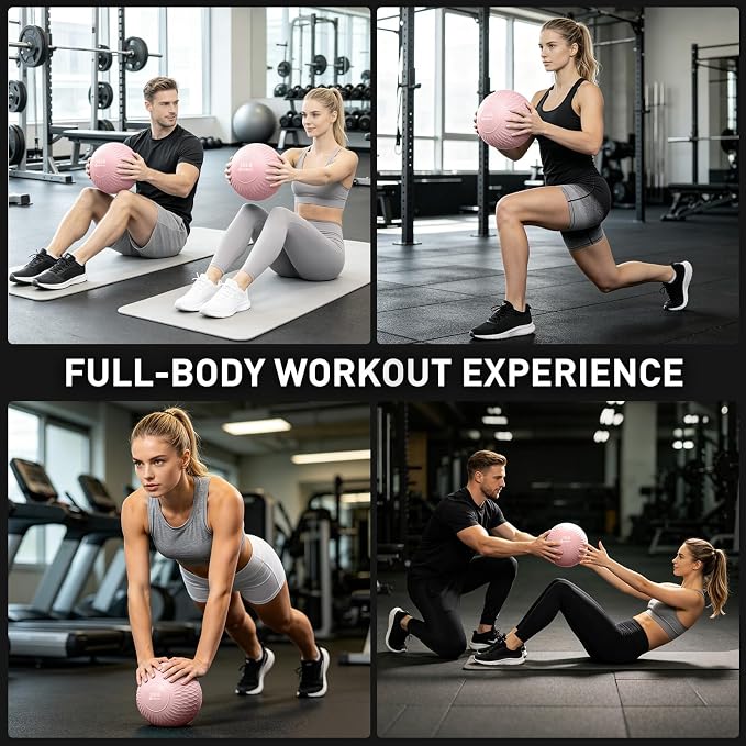 Slam Ball Medicine Ball Weighted Balls for Exercise and Workout, Strength, Cardio, Cross-Training and Core Workouts