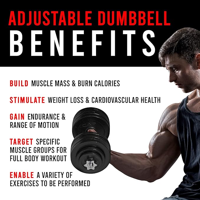 Cap Barbell Adjustable Dumbbell Weight Set | Multiple Options