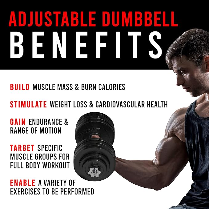 Cap Barbell Adjustable Dumbbell Weight Set | Multiple Options