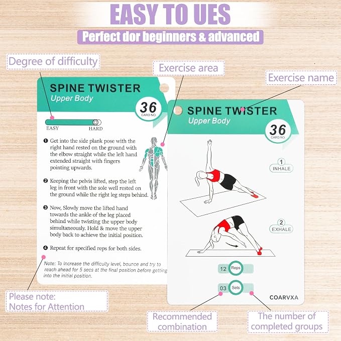 Pilates Workouts for Women-58 Exercise Cards with Pilates Mat Workout Postures，ncludes 4-Week Challenge,2 Rings& Dry-Erase for Easy Organization-Home, Gym or Studio