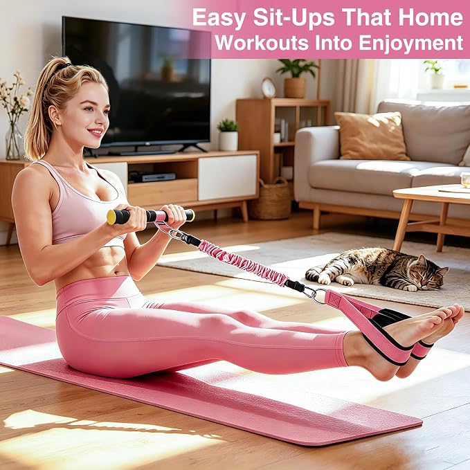 Durable Comfortable Padded Handle Adjustable Pedal Resistance Band 20-40LBS for Full Body Workout